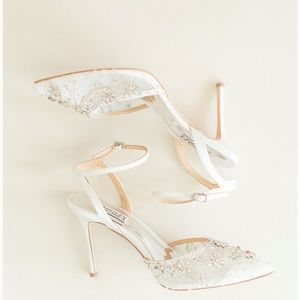 Badgley Mischka Roe Embellished Ankle Strap Pump